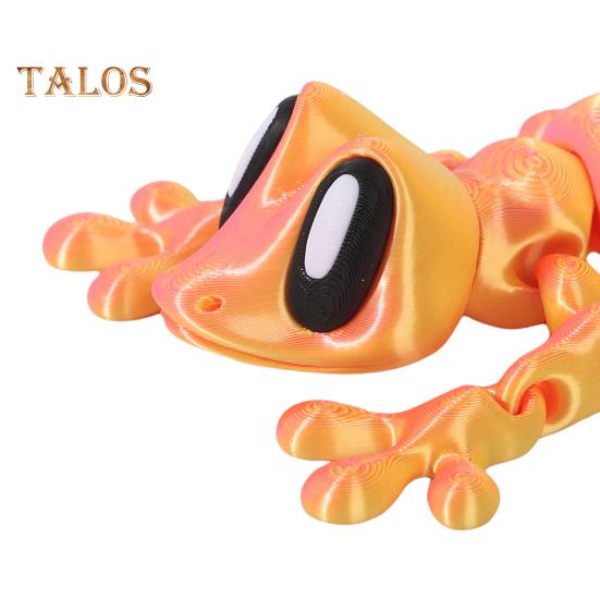 3D Printed Gecko Toy Magnetic Articulated House Lizard Figurine Animal Fidget Toy for Refrigerator Magnet Computer Monitor Decor