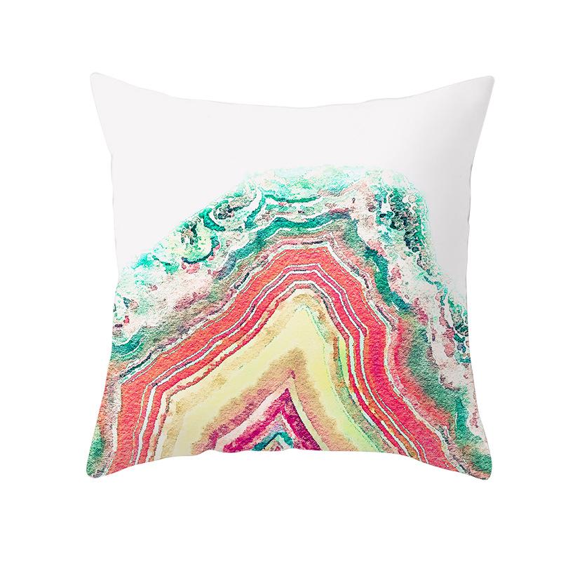 Home Decoration Geometric Space Printed Pillow Cover Colorful and Bright Sofa Cushion Cover