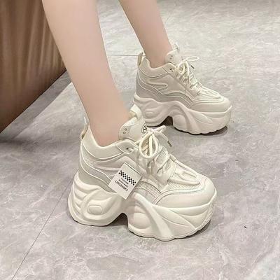 Thick-soled Small Man Increases Height Versatile Dad Shoes Women's 2025 New Shoes Women's Soft-soled Not Tired Feet Sports Shoes