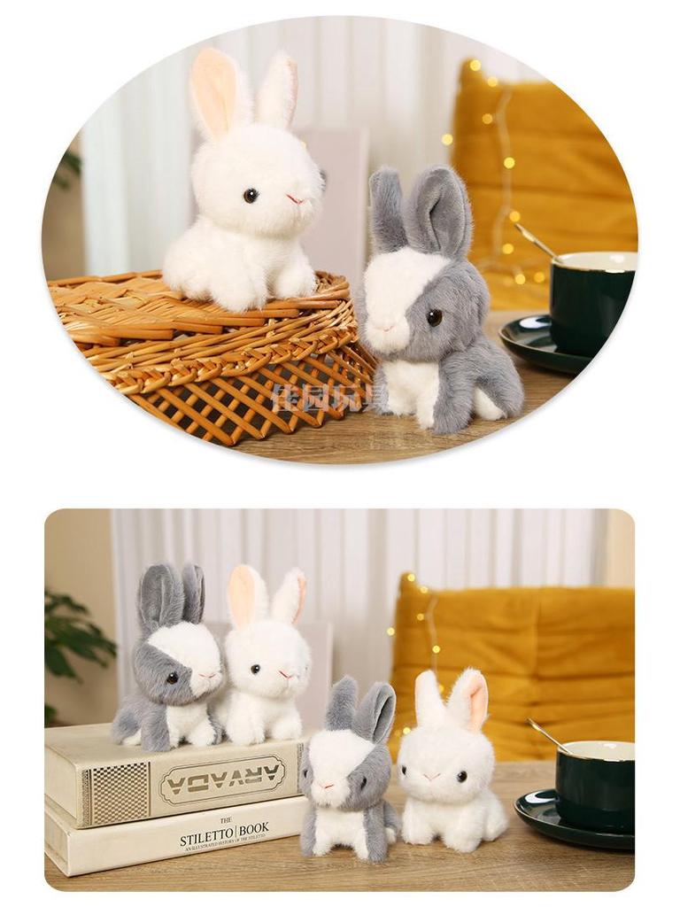 Adorable White Rabbit Plush Toy: Cute Cartoon Rabbit Doll Pendant