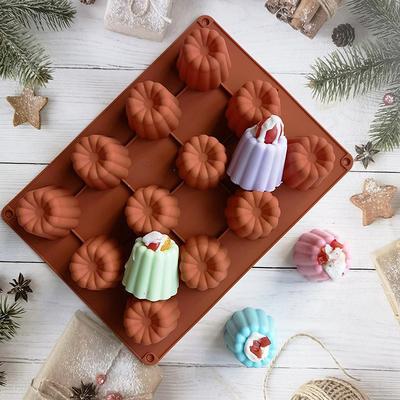 Stampo in Silicone a 12/15 Fori per Muffin Cupcake Teglia da Forno Bordelais Stampo per Budino Torta Scanalata Fai da Te Accessori da Cucina per la Cottura
