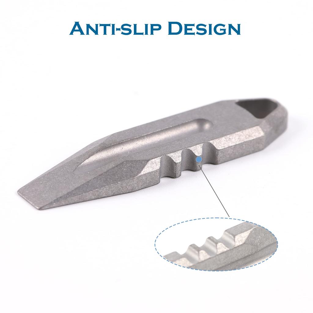Hamans Titanium EDC Prybar Portable Mini Keychain (Grey)