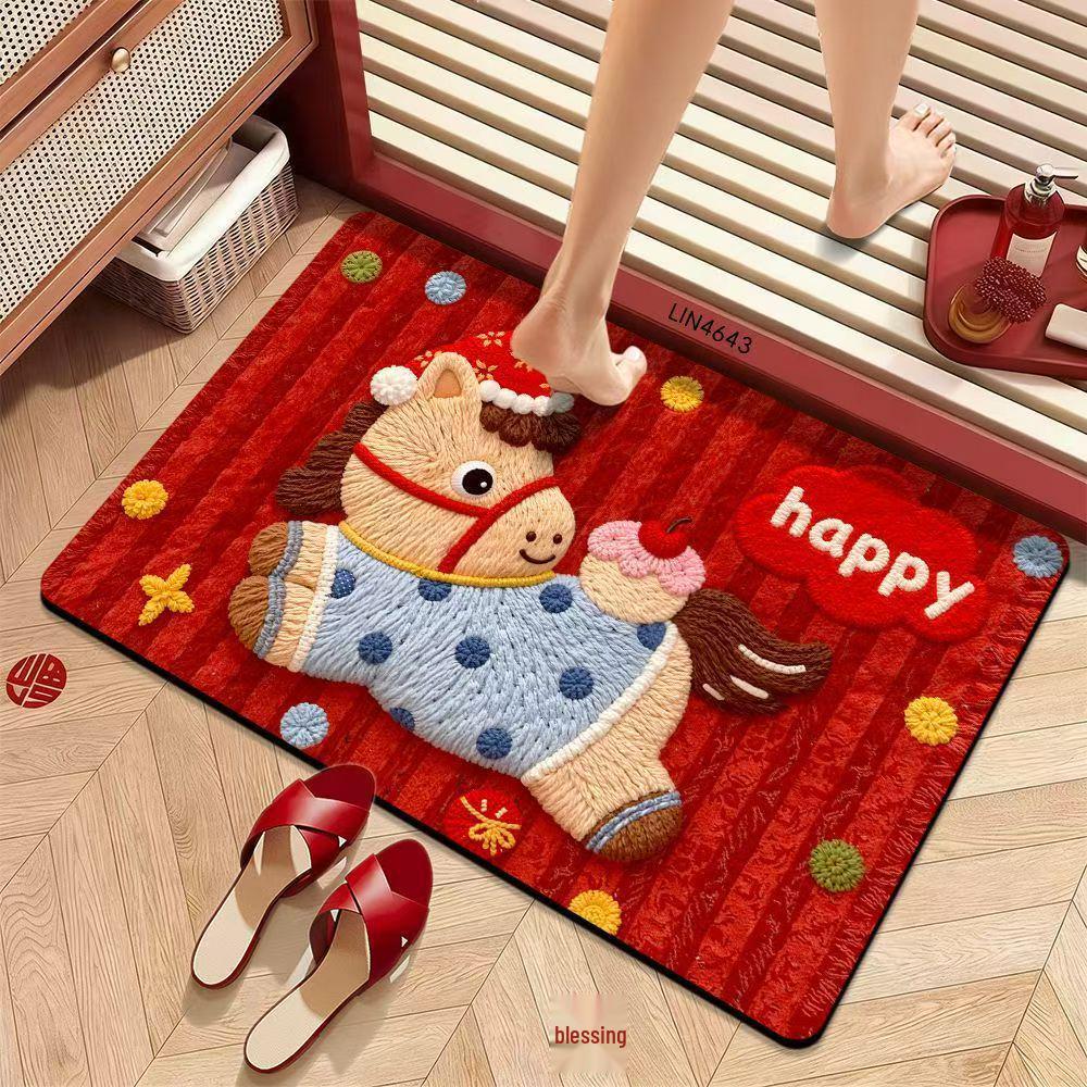2026 New Year Quick-Dry Non-Slip Bathroom Mat - Absorbent, Washable & Durable.