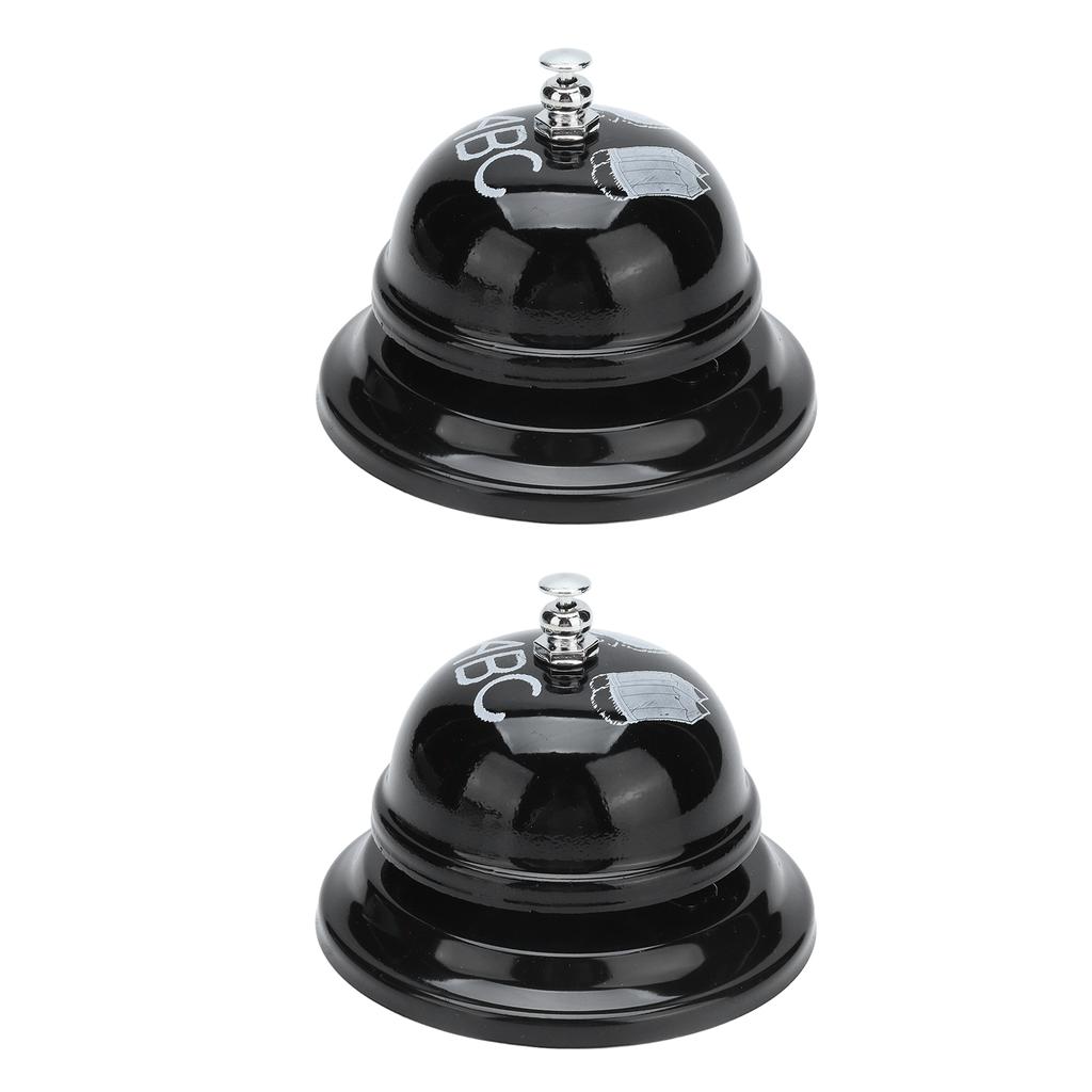 2 Pezzi Campanello di Servizio Suono Squisito Chiaro Forma Classica Lucidatura Lucida Base Antiscivolo Campanello di Chiamata per
