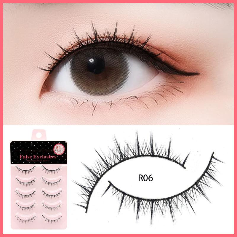 

5/10 Двойные 3D ресницы Накладные ресницы Накладные ресницы Наращивание ресниц Натуральный набор Тонкие инструменты для ресниц Красота Инструменты для макияжа Корейский макияж Япония R06