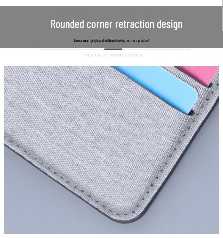 Men's Canvas & Leather Bi-Fold Wallet with Anti-Demagnetization Card Holder