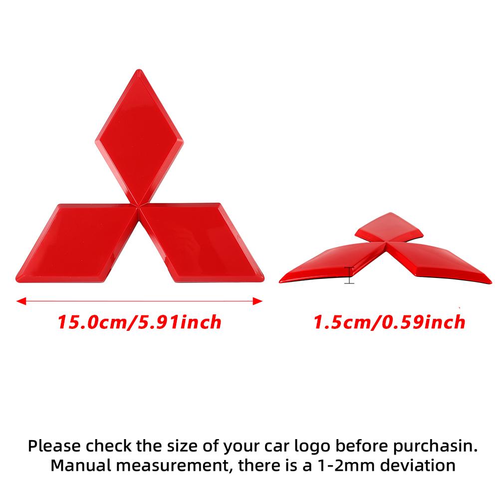 Car Logo Front Rear Stickers Decoration Badge Accessories For Mitsubishi 9 Ralliart ASX L200 Colt Outlander Pajero Lancer Cross