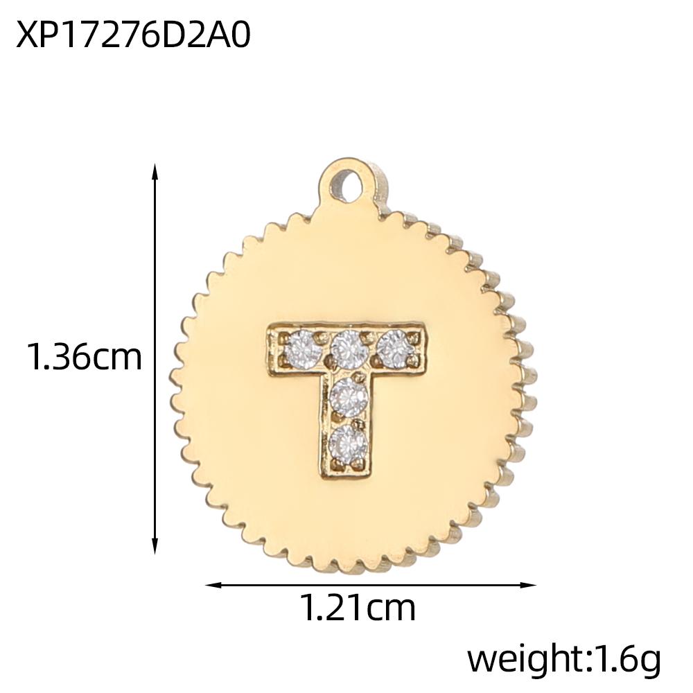 CARLIDANA Initial Alphabet Charms Gold Plated High Quality Stainless Steel Chunky Bubble 26 Letter Pattern Pendant Gift Jewelry
