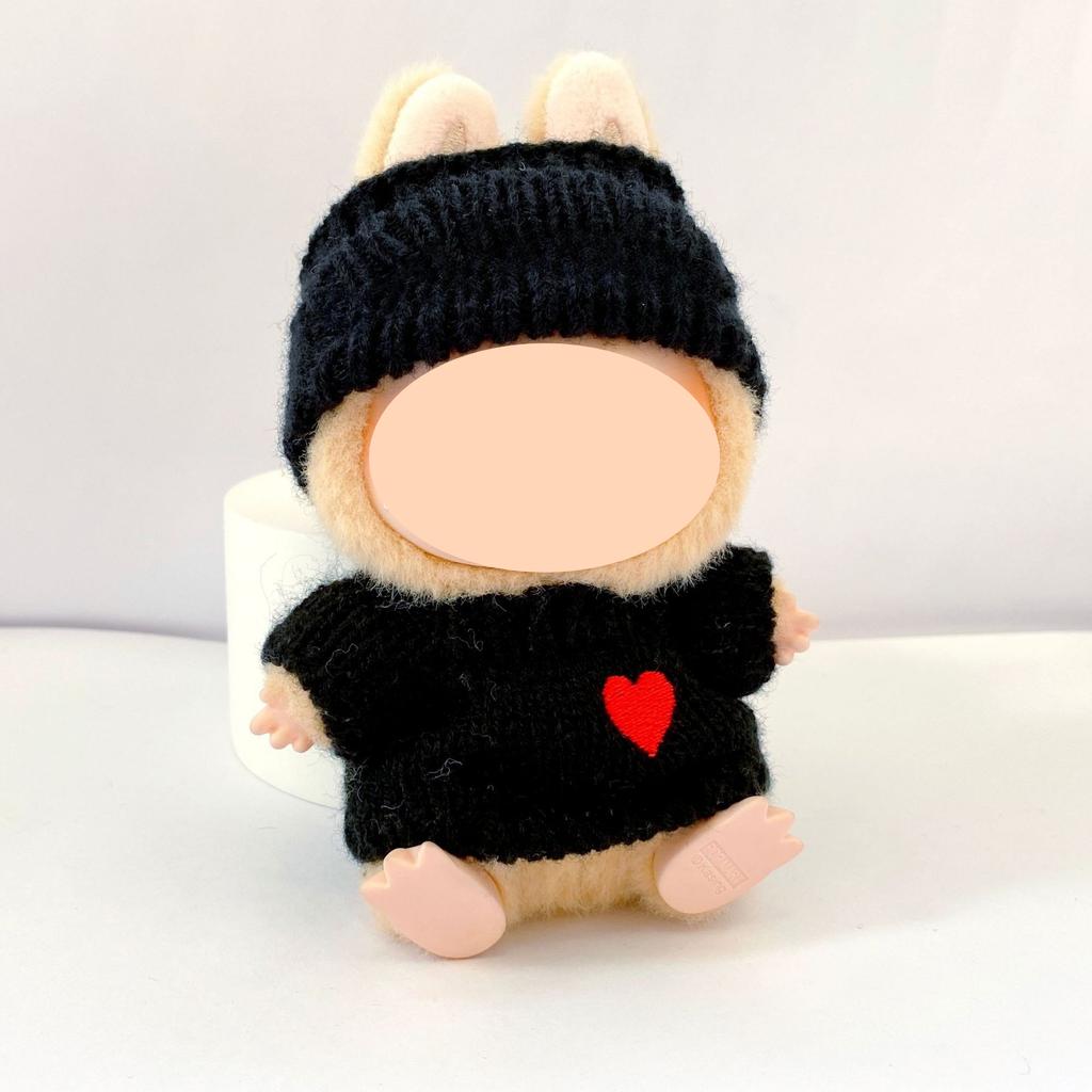 For 17cm Labubu Plush Clothing Doll Exquisite Skirt- Adorable Retro Skirt Set for DIY Clothes Accessories Gift