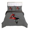 Love Couple Soft Duvet Cover Plus Pilow Shams Set,Pink, Gray,Sexy Lips,Kising, Warm Comforter Cover for Women,Young Girls,beding Set Black,red