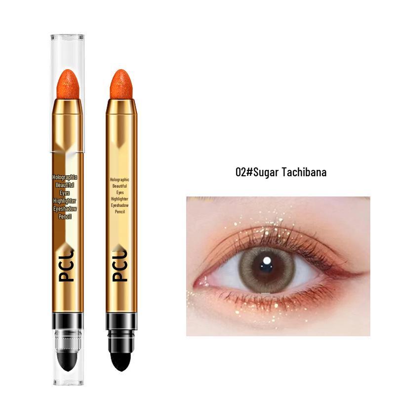 

PCU Двусторонний карандаш-подводка для глаз и тени для век с высоким сиянием - Коричневый молочный чай, Ленивый бриллиант, Осветляющая формула в одно касание