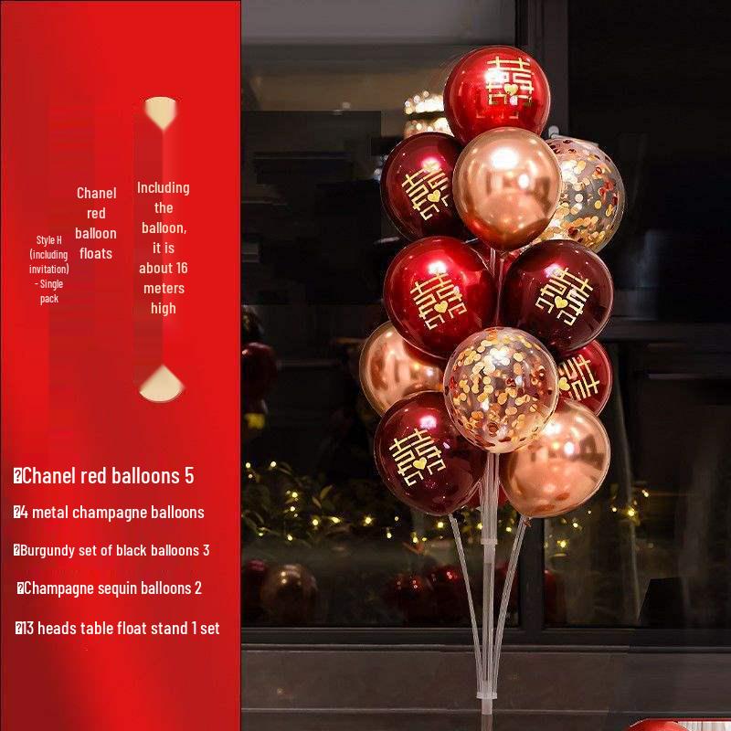 Romantic Wedding Room Balloon Decoration Set for Bedroom and Table