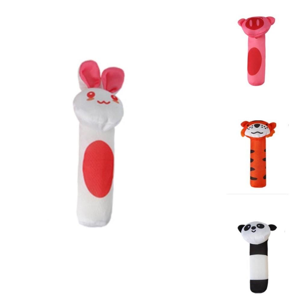 Cute Animal Bell Rattle Plush Toy For Soothing And Visual Development Of Newborns