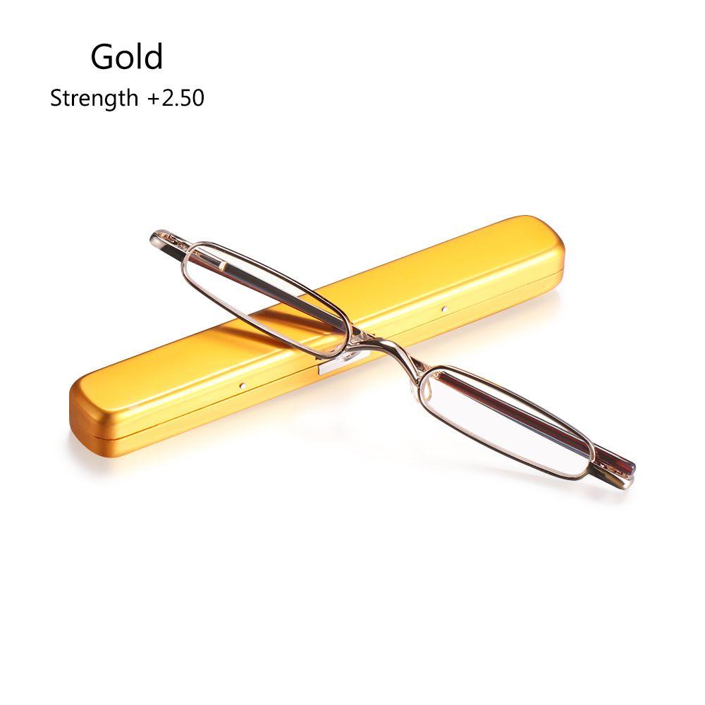 Hinge Readers Eyeglasses with Portable Pen Clip Case Blue Light Blocking Mini Reading Glasses