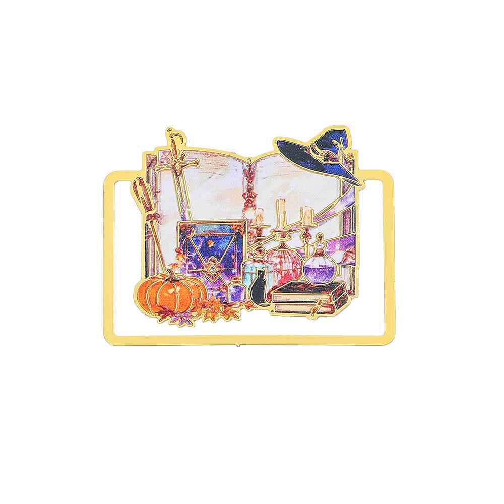1pc/6pc Creative and exquisite retro Gothic style book clip bookmark exquisite brass metal book clip student book clip