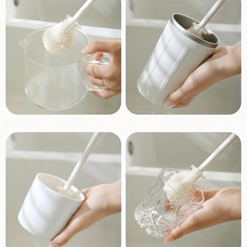 1pc Long-Handle Cup Brush - Flexible Deep Cleaning Brush, Suitable for Water Bottles, Scratch-Resistant Cleaning Brush