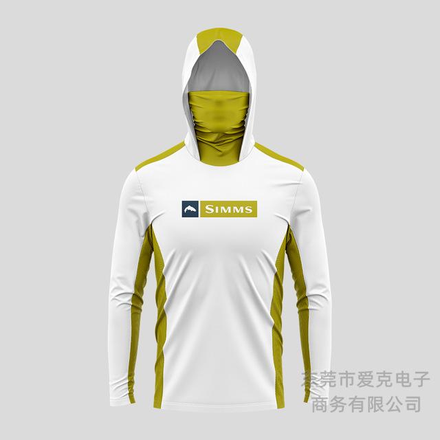 SIMMS Fishing Suit Fly Fishing Luya Hoodie Summer Men's Long Sleeve Sunscreen Clothing Hooded Mask Quick Drying Breathable