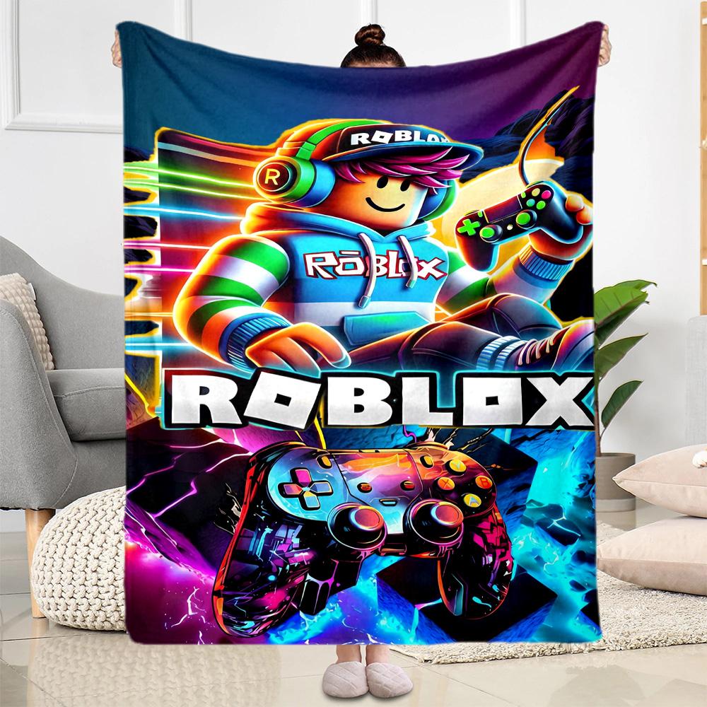 Coperta di Flanella Roblox Adventure Quest - Morbida e Adatta per Divani, Letti, Uffici, Viaggi, Tutte le Stagioni, Ottimo Regalo per Feste e Compleanni.