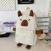 Plush Doll Keychain Cartoon Animal Daypack Nylon Large Capacity School Bag  Friends