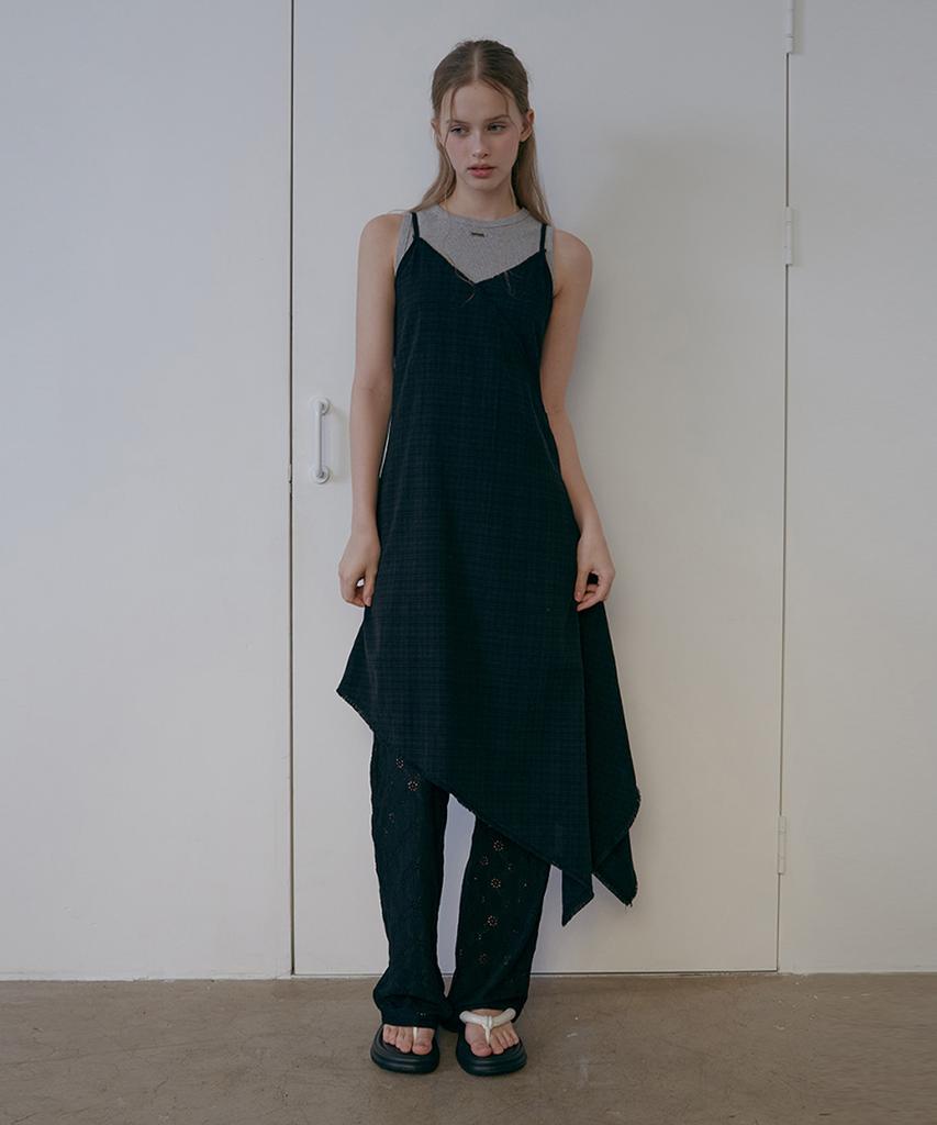 ODER Diagonal Check Dress - Black Check