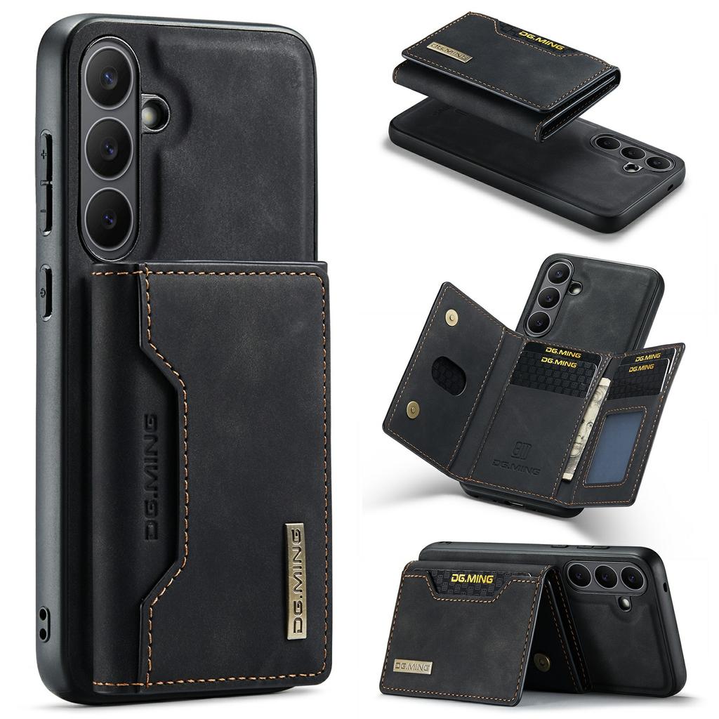 DG.MING M2 Series for Samsung Galaxy S25 FE Case PU+PC+TPU Phone Cover Detachable Wallet