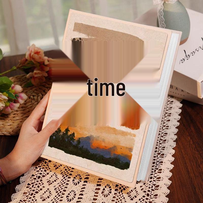 Vertikales Fotoalbum Scrapbook, 3x6 Zoll, Große Kapazität, Laminierter Karton, Inklusive Aufkleber