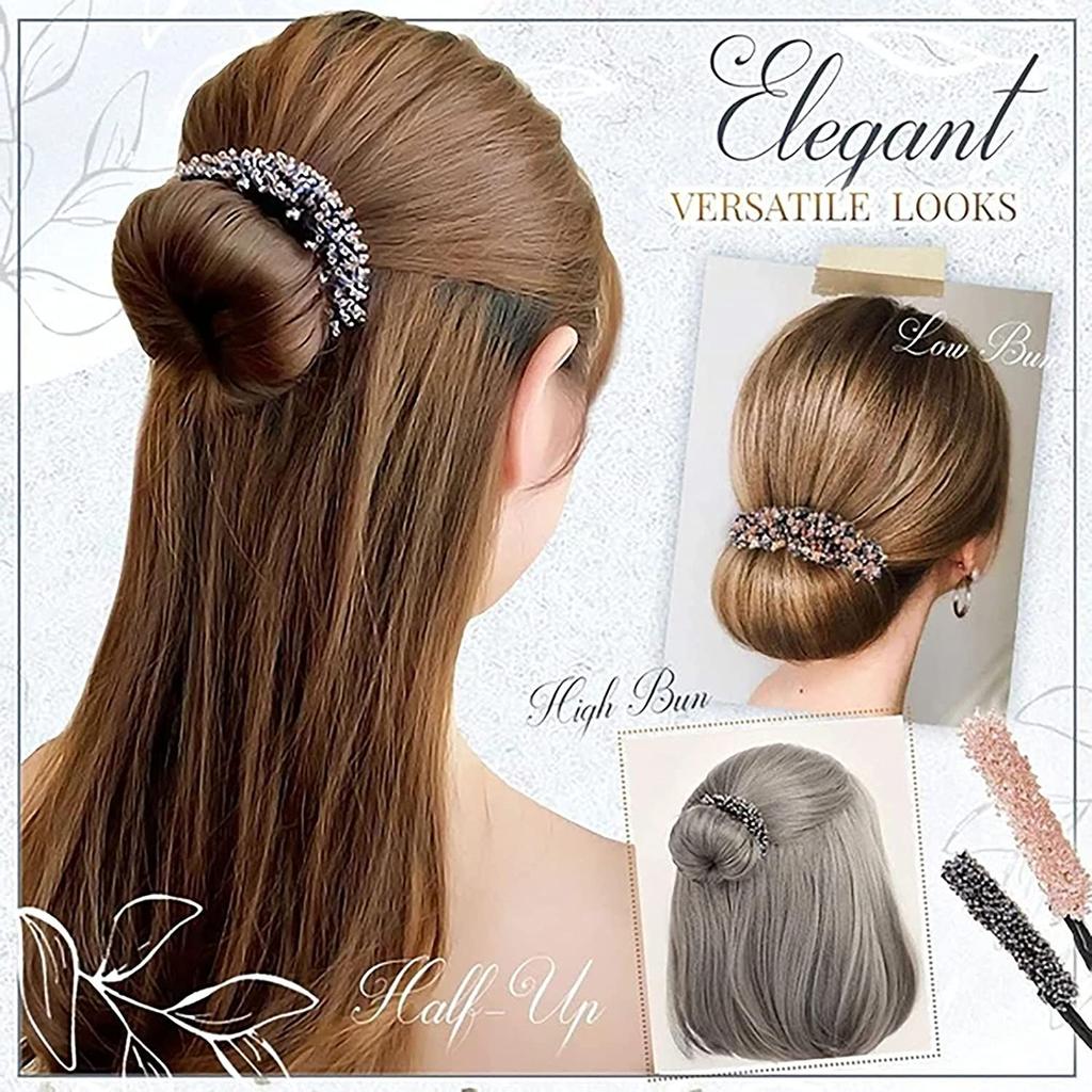 Tools Magic Kopfbedeckung Zubehör Haarband Donut Bun Maker Strass Lazy Hairpin Quick Bun Curler