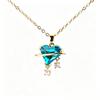 Korean Style Sweetheart Zircon Necklace for Women - Star and Love Design
