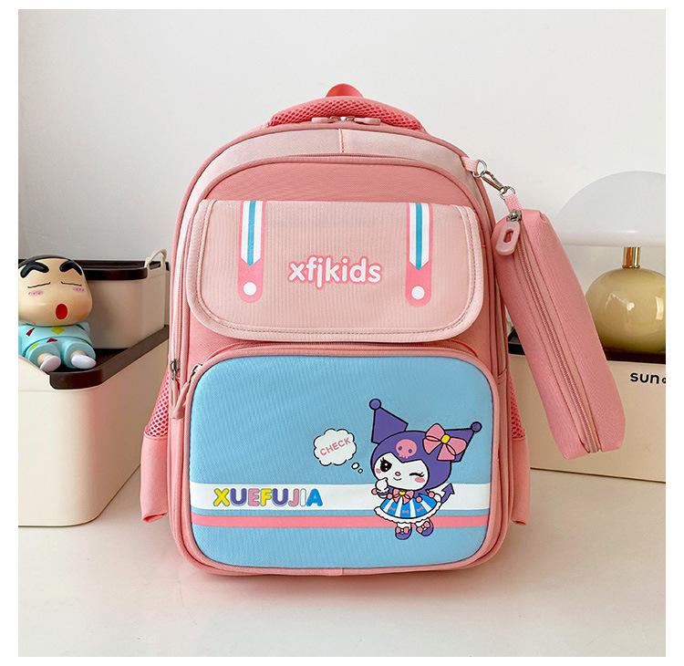 School Bag New Primary School Students Cute Cartoon Backpack Large Capacity Leisure Burden Reduction Backpack Grades 1-3