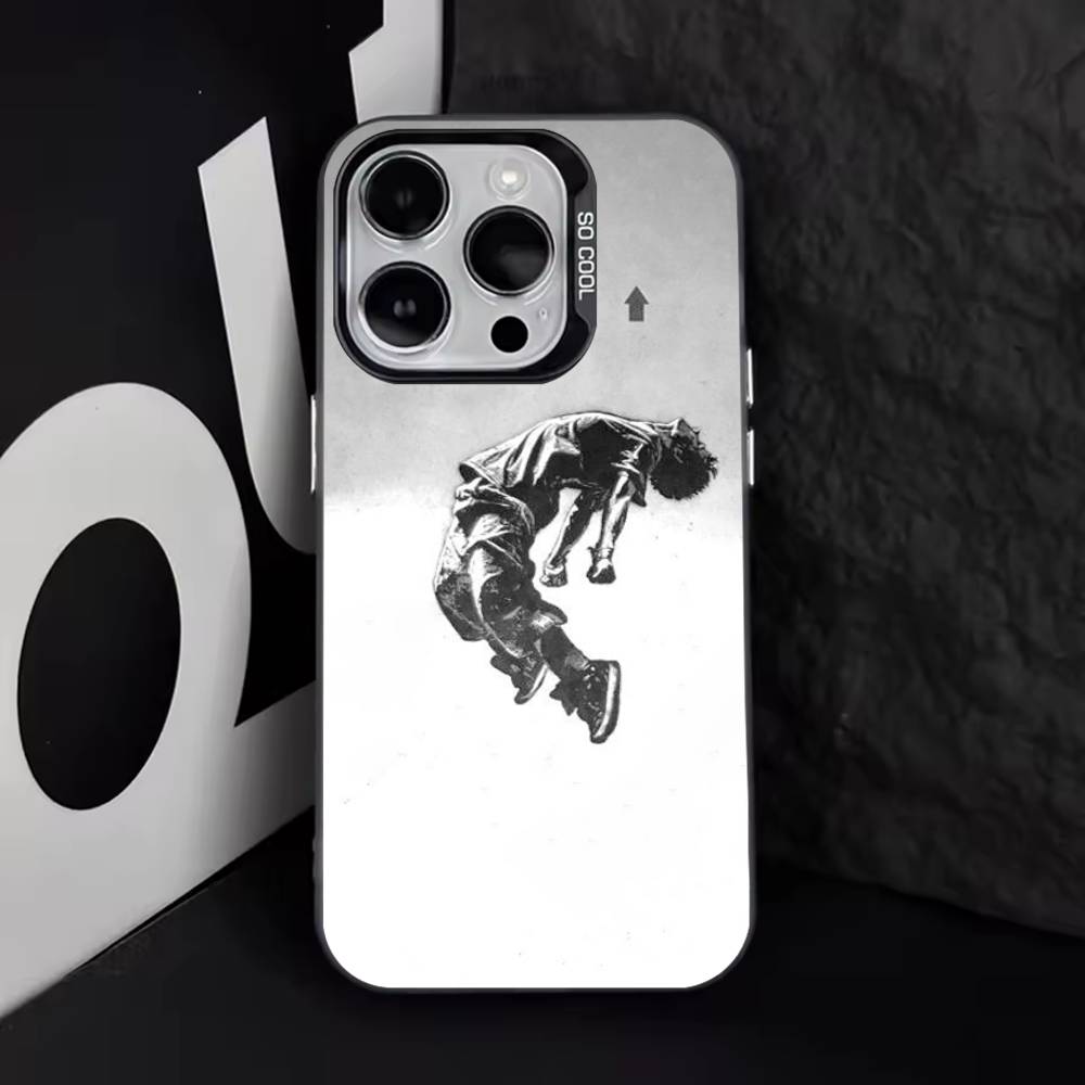 G-Graffiti Artist B-Banksy Phone Case For iPhone 16,15,14,13,12,11,8,7,Pro,Max,Plus,Mini,XS,SE Anti Fall Black Matte Hard