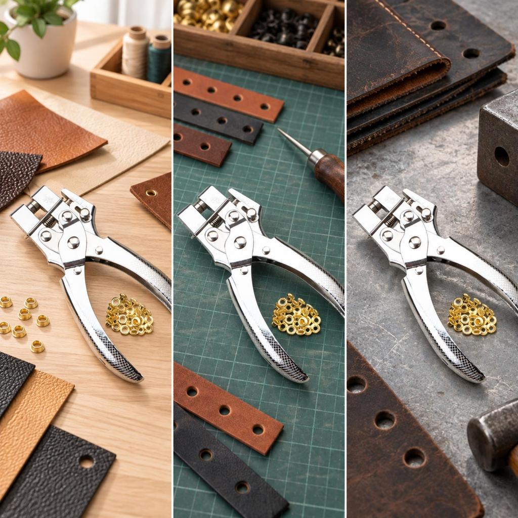 Eyelet and Hole-Punching Manual for Belt Repair, Makers, Leatherworkers