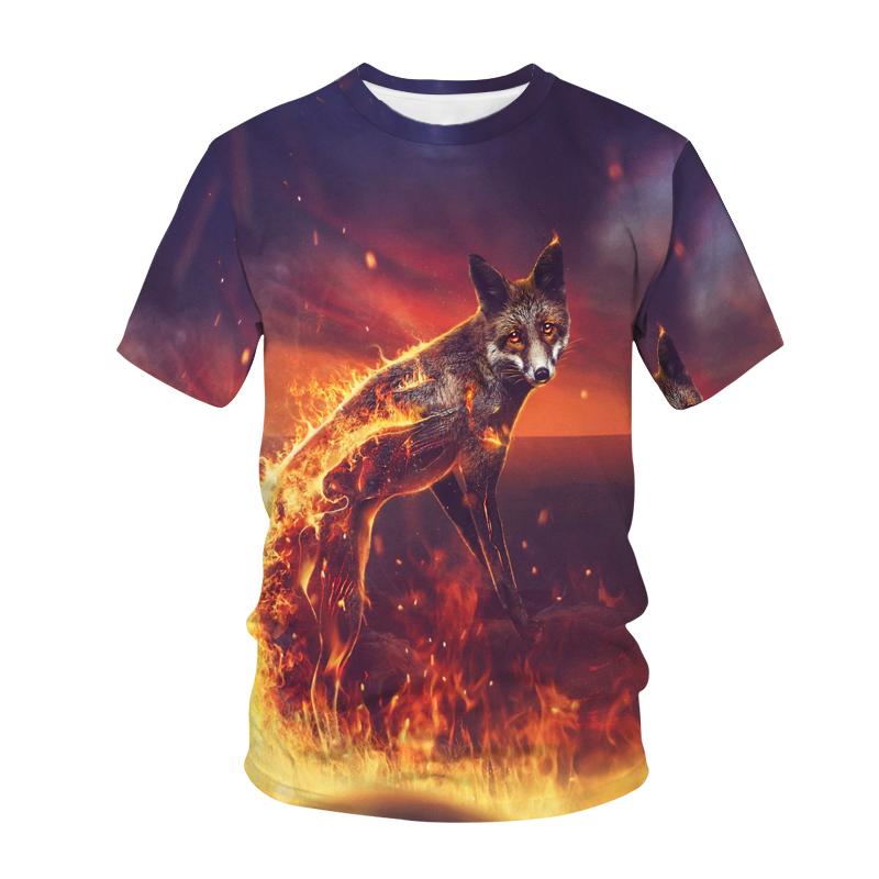 Kawaii Animals Foxes 3D Printed Kids T Shirt Fashion Casual Cartoons T-shirt Boys Girls Children's Clothing for Girls