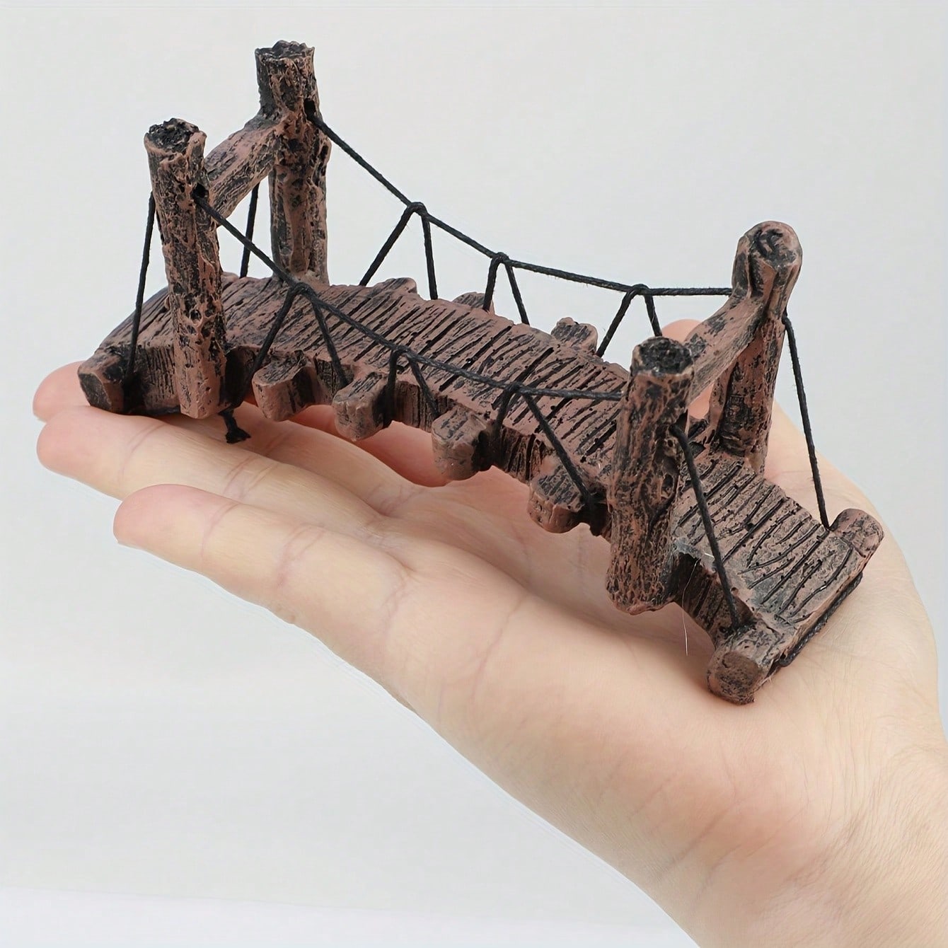 1 шт. Мост для аквариумного ландшафта, Декоративный мост для аквариума, Декор для аквариума и рептилий, Аксессуары для аквариума one-size коричневый