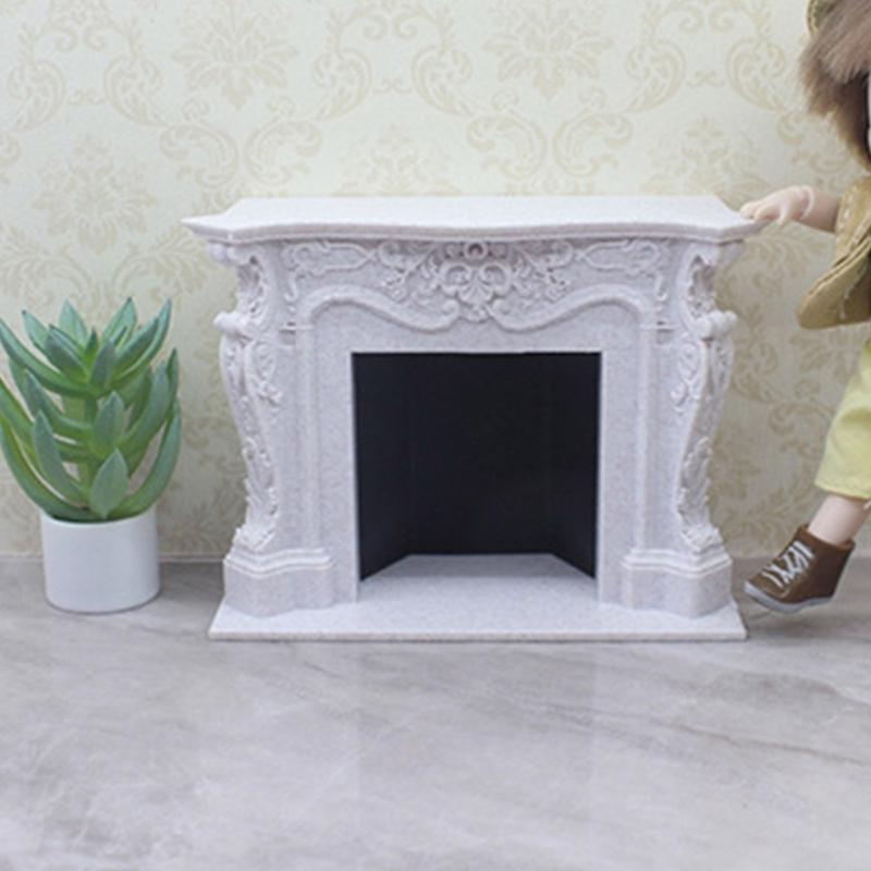 Educational Doll House Fireplaces Miniatures Zakka Toy Pretend Play Realistic Model Fireplaces Model Mini Size