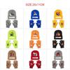 Chainsaw Man Printed Knitted Hat Glove 2pcs Sets Anime Plush Warm Cold-proof