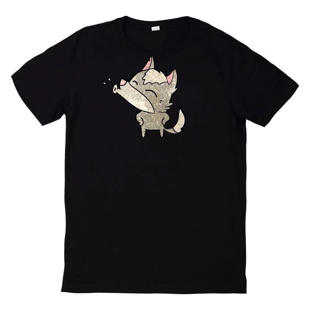 T-Shirt Kleiner Wolf Heult Vollmond An XS