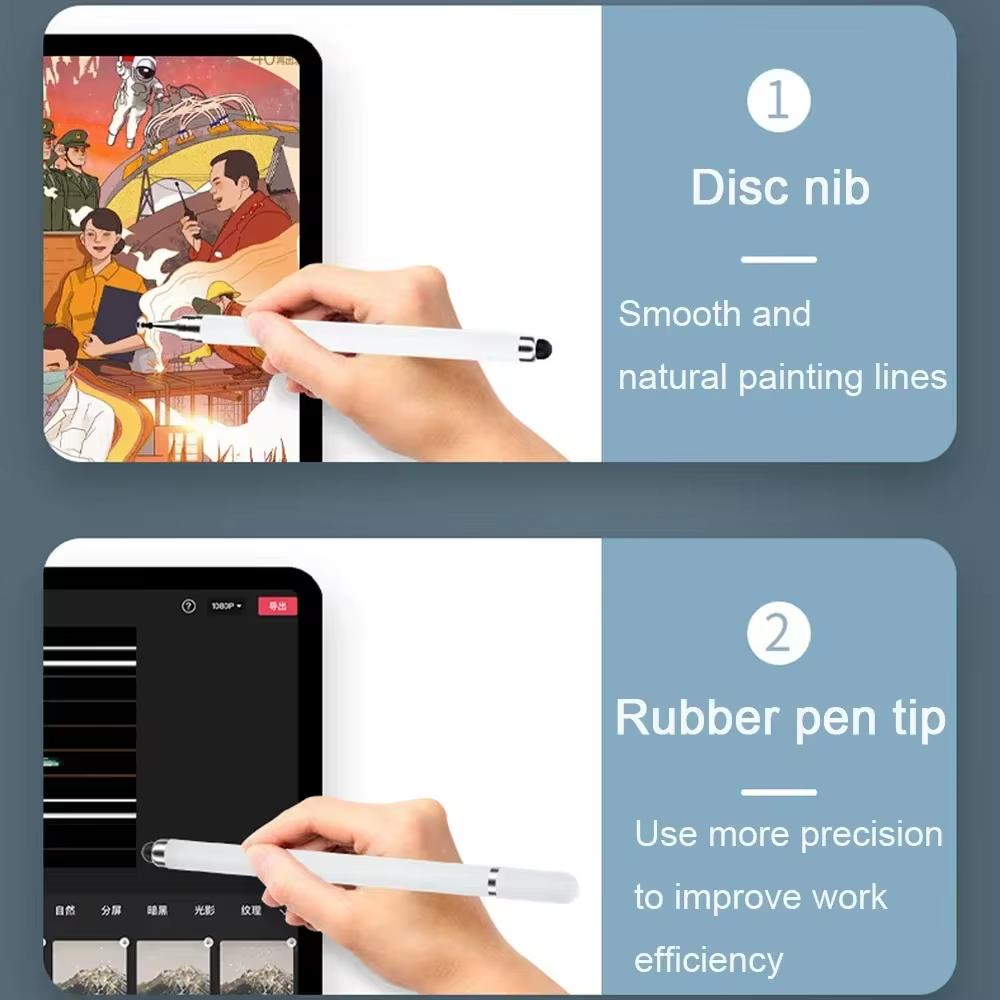 10Pcs Colorful Stylus Tablet Pen Universal 2-In-1 Drawing Screen Pencil for Samsung Huawei Phone IPad for IPhone Apple Touch Pen