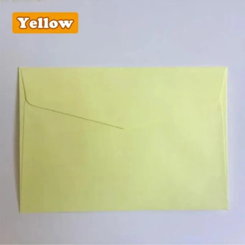 20 Pcs/Lot Candy Color Paper Monochrome Envelope Membership Card Storage Greeting Cards Envelope for Letter Paper 11.5x8cm