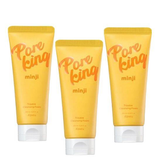 A pieu Pore Master Minji Trouble Cleansing Foam – Acne & Pore Care 200ml (Set of 3)