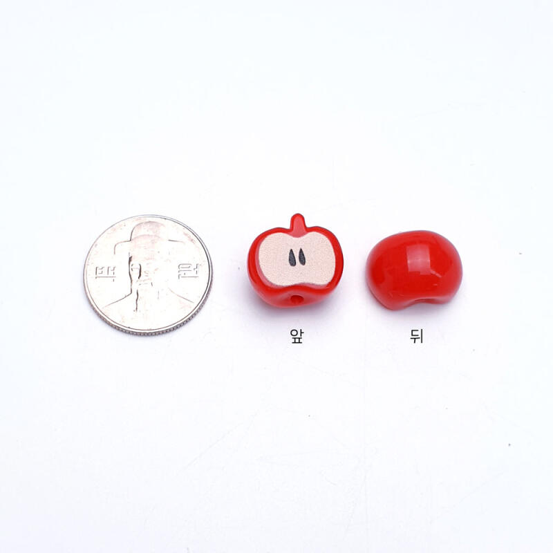 Acrylic Half Apple Penetrating Keychain Accessory