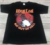 Meat Loaf Bat Out of Hell Tour 90s Vintage T-shirt Rock Maat Large zwart Unisex T-shirt
