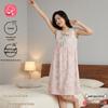 New Summer Mid-Length Ruffle Trim Cotton Gauze Camisole Dress – Sleeveless & Versatile for Home or Outdoor Wear