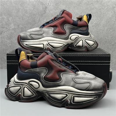 Fashion Vintage Fashion New Men's Mixed Colors All Match Height Increasing Causal Shoes Flats Male Walking Sneakers Zapatillas Hombre