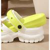 Unisex Summer Large Size Thick Bottom Cartoon Bear Indoor Hole Beach Sandals Women Men Casual Sponge Cake Anti Slip Slippers For Couples 36-41