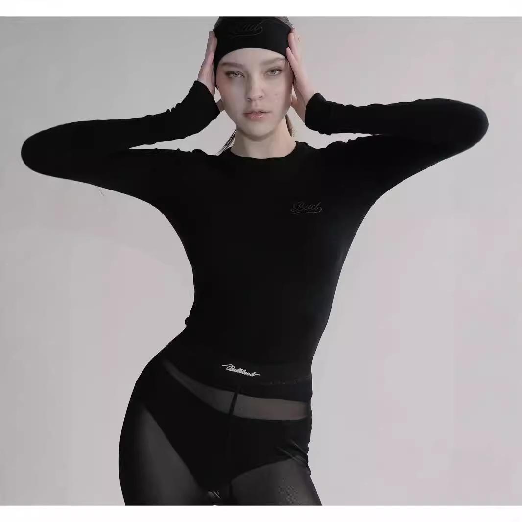 

American Spicy Girl Slim Fit Embroidered Long-Sleeve Women s T-Shirt Small