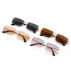 Rimless Sunglasses Women'S Square Small Frame Ocean Piece Spring Leg Sunglasses Trend Street Glasses