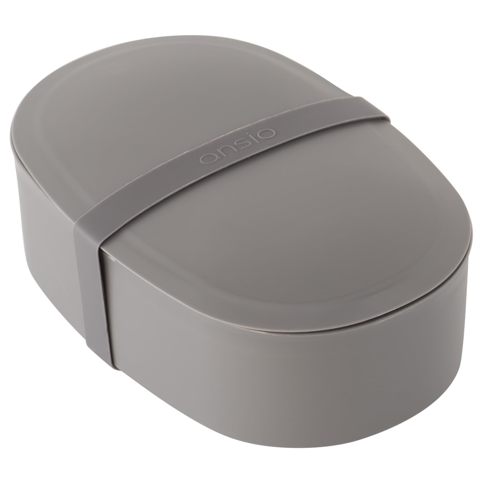 

ansio Bento Fluffy Serving Lunch Easy to Dishwasher and Microwave Made in Box, Box, 650ml, Gray, Clean, Safe, Japan, OVL-650