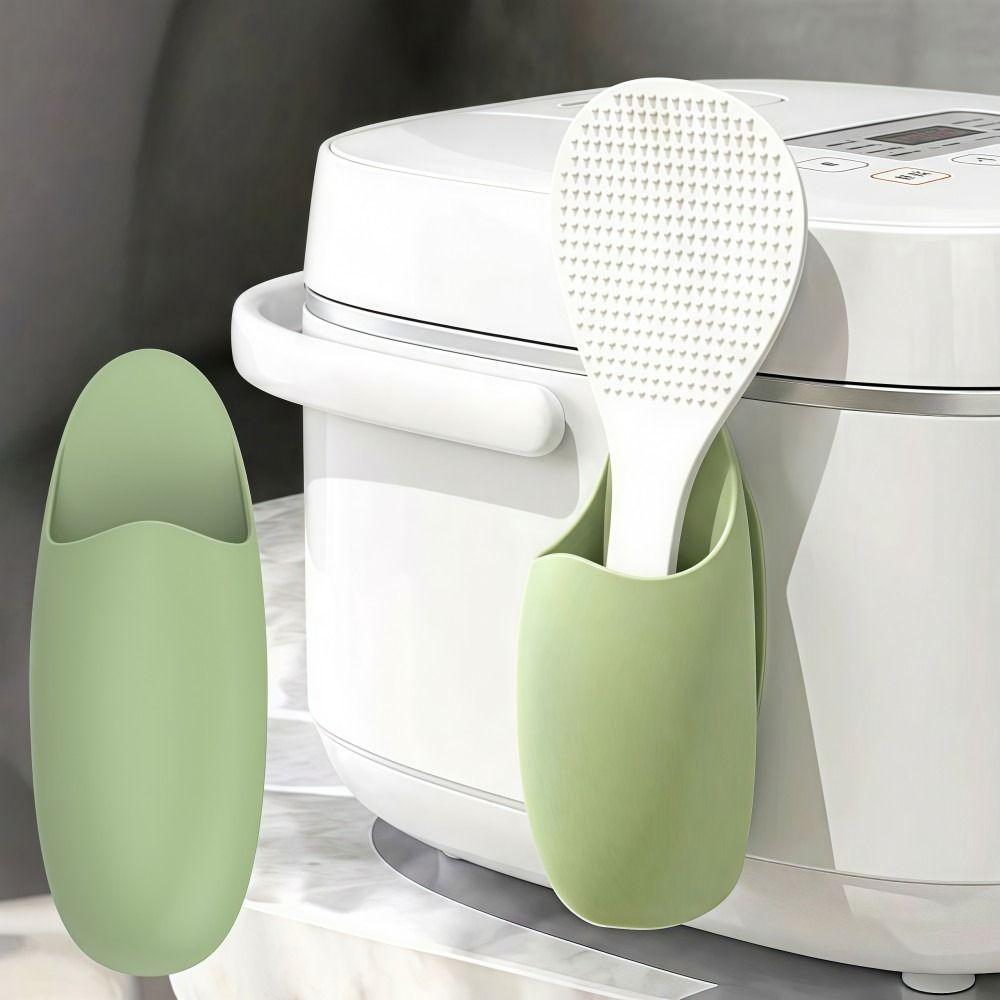 Silicone Rice Cooker Spatula Rack Mini Toothbrush Holder New Kitchen Rice Spoon Holder  Home