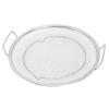Stainless Steel Fruit Basket Double Handles Metal Mesh Drain Round Tray for Snacks Fruits Vegetables
