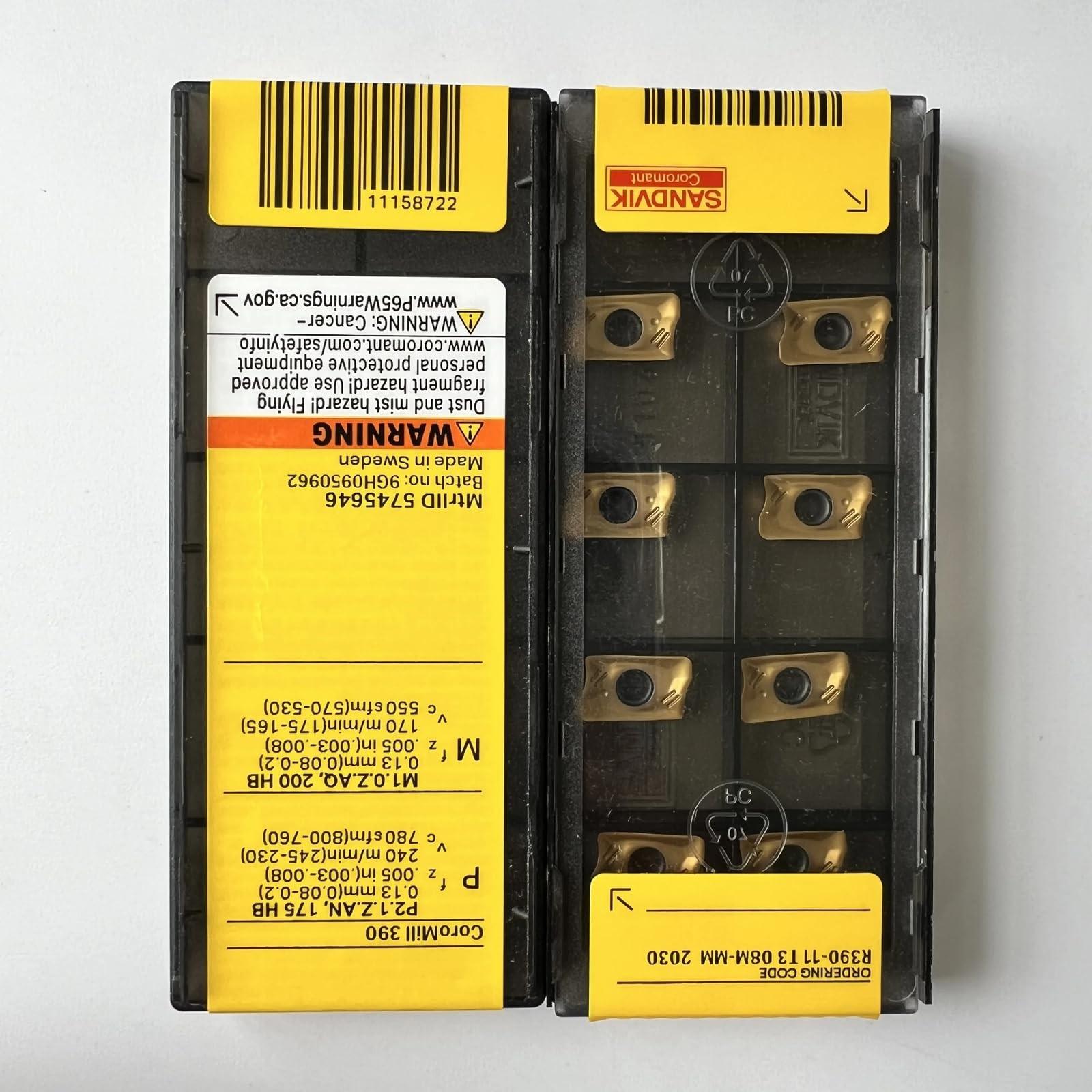 

Original Sandvik / R390-11T308M-MM 2030 / CNC lathe carbide blade 10 Pcs